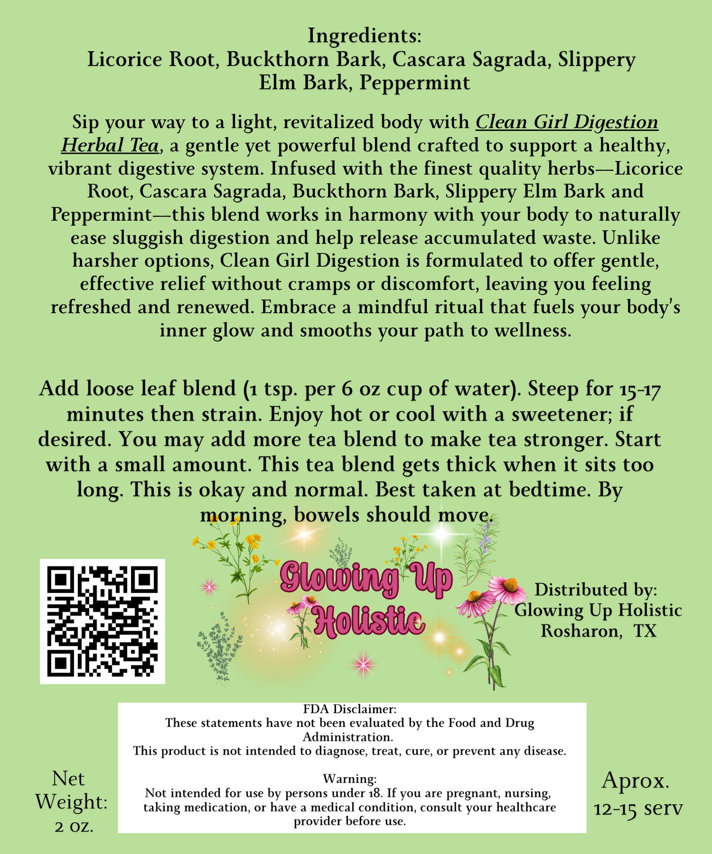 Clean Girl Digestion Herbal Tea